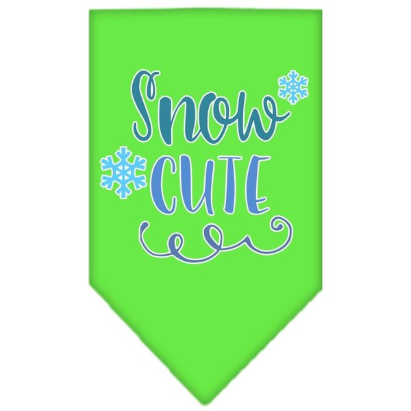 Mirage Pet Products Snow Cute Screen Print BandanaLime Green Small 66-421 SMLG